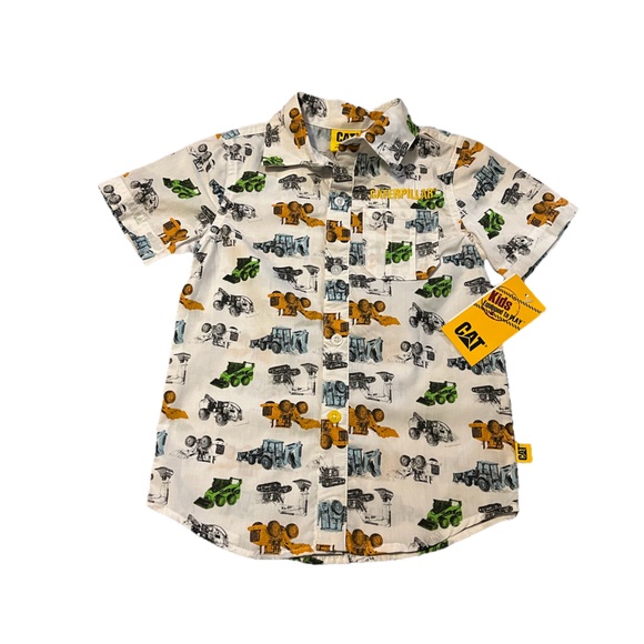Caterpillar Shirts & Tops Nwt Cat Caterpillar Heavy Equipment Print